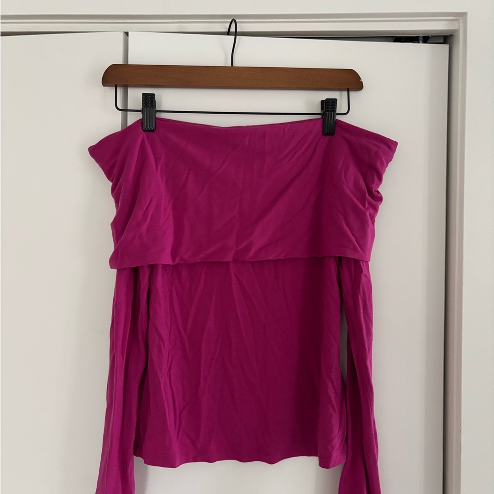 Babaton Fuchsia Off-Shoulder Blouse